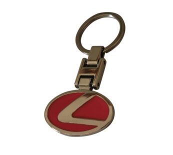 Lexus Premium Metal Logo Keychain in Red and Silver with Elegant Oval Design – Durable, Stylish Car Accessory for Lexus Owners, High-Quality Lexus Oval Logo Keychain – Premium Metal Red and Silver Finish, Perfect for Car Enthusiasts and Lexus Fans
