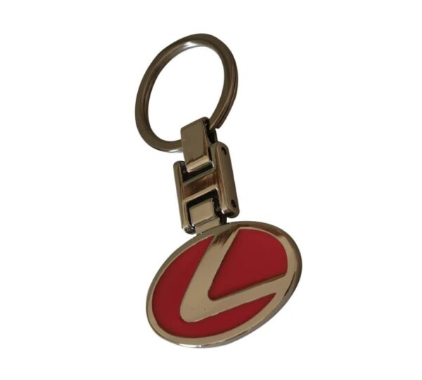Lexus Premium Metal Logo Keychain in Red and Silver with Elegant Oval Design – Durable, Stylish Car Accessory for Lexus Owners, High-Quality Lexus Oval Logo Keychain – Premium Metal Red and Silver Finish, Perfect for Car Enthusiasts and Lexus Fans - Image 2