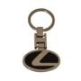 Premium Lexus Metal Logo Keychain – Sleek Black and Silver Oval Design for Stylish Car Owners, Lexus Car Keychain with Premium Black and Silver Metal Finish – Oval Design for Luxury Enthusiasts