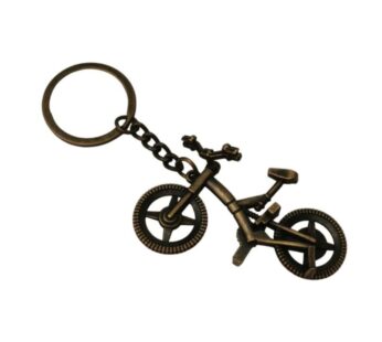 Vintage Bicycle Keychain – Bronze Metal Miniature Mountain Bike Design for Cyclists and Collectors, Antique Bronze Vintage Bicycle Design for Cycling Enthusiasts