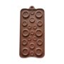 Button-Shaped Silicone Chocolate Mould, 15-Cavity Baking Tray for DIY Chocolate, Candy, Jelly, and Fondant Making – Flexible, Non-Stick, Heat-Resistant Silicone Mold for Kitchen Use