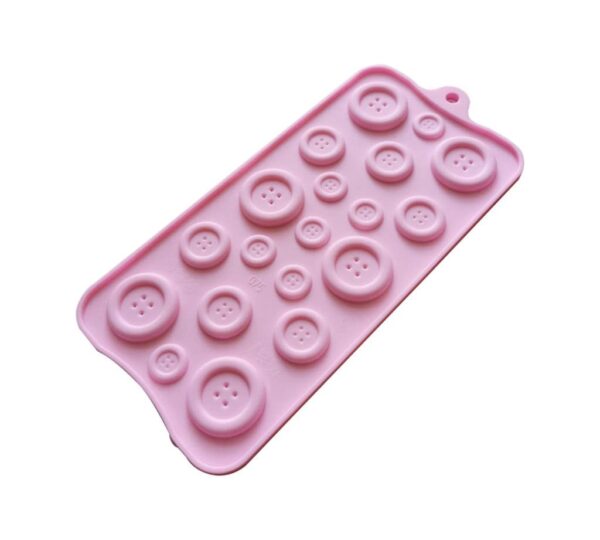 Button-Shaped Silicone Chocolate Mould, 15-Cavity Baking Tray for DIY Chocolate, Candy, Jelly, and Fondant Making – Flexible, Non-Stick, Heat-Resistant Silicone Mold for Kitchen Use - Image 5