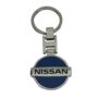 Nissan Logo Metal Keychain - Premium Blue and Silver Car Accessory for Auto Enthusiasts, Durable Metal Key Holder for Nissan Fans