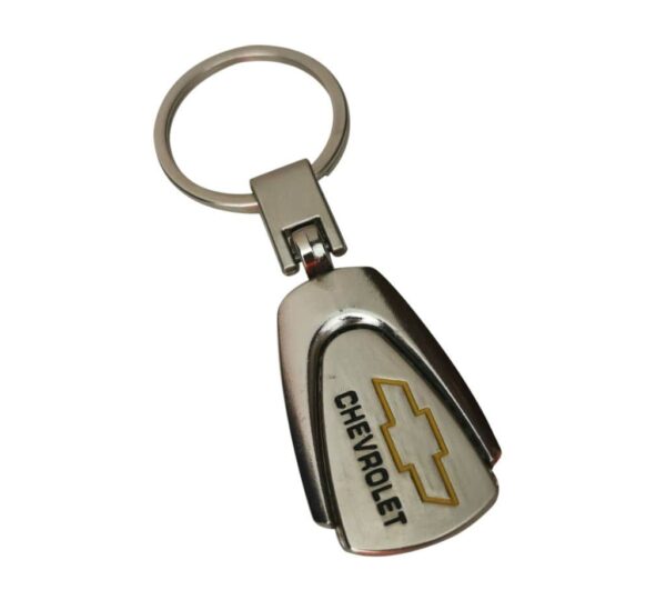 Chevrolet Logo Metal Keychain with Premium Silver Finish - Durable & Stylish Keyring for Car Lovers, Luxury Chevrolet Logo Keyring in Silver - Sleek Metal Keychain for Car Brand Aficionados - Image 2