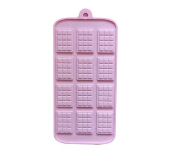 Chocolate Bar Silicone Mould – 12-Cavity Rectangle Shape Flexible Non-Stick Food-Grade Silicone Tray Mold for Homemade Chocolates, Candy, Baking, and DIY Treats – Durable and Easy to Clean