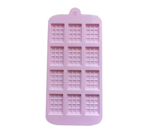 Chocolate Bar Silicone Mould – 12-Cavity Rectangle Shape Flexible Non-Stick Food-Grade Silicone Tray Mold for Homemade Chocolates, Candy, Baking, and DIY Treats – Durable and Easy to Clean - Image 2