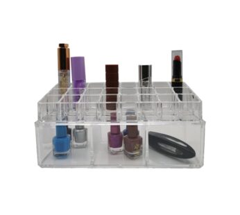 Stylish and Durable Clear Acrylic Makeup Organizer for Cosmetics, Skincare, and Accessories, Space-Saving Solution for Beauty Essentials