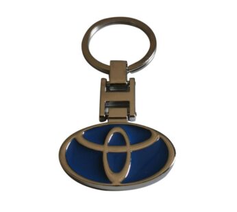 Premium Toyota Logo Metal Keychain in Blue and Silver – Durable Car Brand Emblem Design for Toyota Enthusiasts