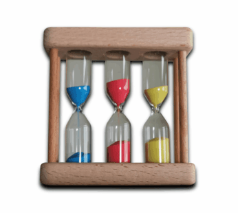 Creative Wooden Hourglass Timer – 1/3/5 Minute Sand Clock with Small Wooden Frame & Colorful Sand