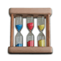 Creative Wooden Hourglass Timer – 1/3/5 Minute Sand Clock with Small Wooden Frame & Colorful Sand