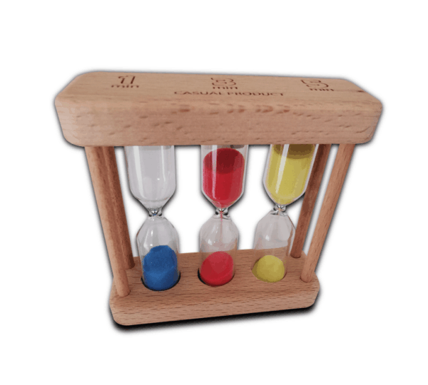 Creative Wooden Hourglass Timer – 1/3/5 Minute Sand Clock with Small Wooden Frame & Colorful Sand - Image 3