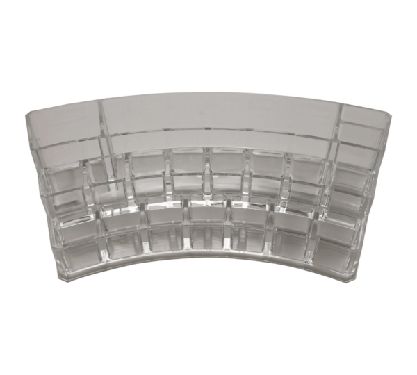Curved Acrylic Makeup Organizer with 19 Lattice Compartments – Clear Cosmetic Storage Holder for Lipsticks, Brushes, Nail Polish & Beauty Essentials - Image 3
