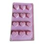 Decorative Heart Silicone Mould – 12-Cavity Pink Baking Tray, Flexible Non-Stick Food-Grade Mold for Chocolate, Candy, Fondant, Jelly, and DIY Crafts