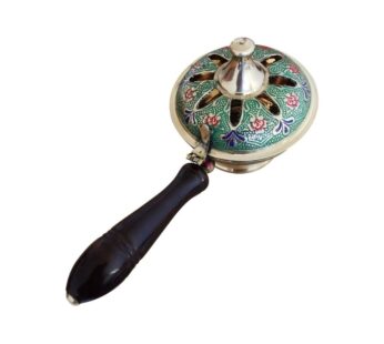 Decorative Metal Incense Burner with Enamelled Lid, Traditional Handcrafted Design, Durable and Elegant Aromatherapy Accessory for Home, Meditation, and Spiritual Use