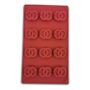Designer Logo Silicone Mould – 12-Cavity Brown Flexible Non-Stick Baking Tray Mold for Chocolate, Candy, Soap, and Craft Making, Food-Grade Silicone Durable Mold for Custom Desserts and Gifts