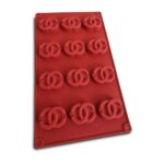 Designer Logo Silicone Mould – 12-Cavity Brown Flexible Non-Stick Baking Tray Mold for Chocolate, Candy, Soap, and Craft Making, Food-Grade Silicone Durable Mold for Custom Desserts and Gifts - Image 2