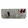 Makeup Organizer & Lipstick Holder – Acrylic Cosmetic Storage with Multi Slots for Brushes & Skincare