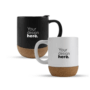 Eco-Friendly Cork Coffee Mug – Custom Logo Branding Mug with Insulated Stainless Steel Interior & Natural Cork Base – Reusable Travel Mug for Corporate Gifts, Promotional Campaigns & Personal Use