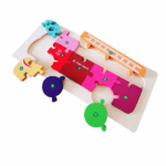 Montessori Wooden Puzzle Toy for Kids – Educational Jigsaw with Numbers, Shapes & Colors – Learning Activity for Toddlers & Preschoolers - Image 2