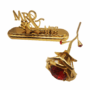 Elegant Gold-Plated Mr. & Mrs Stand with Beautiful Rose Flower – Home Décor & Special Day Gift for Weddings, Anniversaries & Events