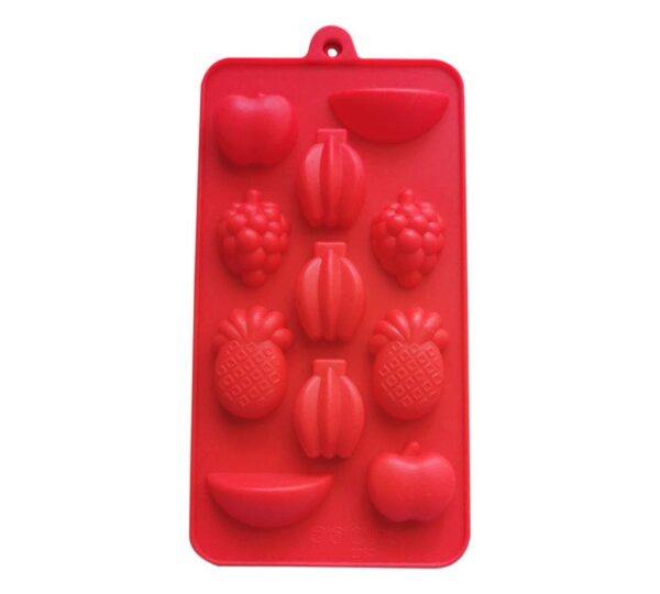 Fruit Shaped Silicone Mould Featuring Apple, Banana, Pineapple, and Raspberry Cavities – Flexible, Non-Stick, Food-Grade Silicone Tray Mold for Chocolate, Candy, Jelly, Baking, and Crafts – Durable and Easy to Clean - Image 3