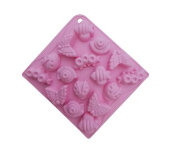 Garden Insect Silicone Mould – Pink Flexible Mold Featuring Butterfly, Ladybird, and Insect Designs for Chocolate, Candy, Jelly, Soap, and Crafts – Non-Stick, Reusable, Food-Grade Baking and Craft Tray