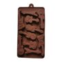 Guitar-Shaped Silicone Chocolate Mould with Musical Instrument Design, 10-Cavity Non-Stick Ice Cube and Candy Tray for Baking and Party Treats – Brown