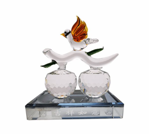 Handcrafted Crystal Bird Figurine – Elegant Art Glass Animal Collectible for Tabletop Display & Home Décor - Image 3