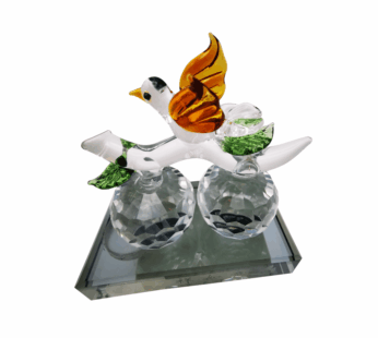 Handcrafted Crystal Bird Figurine – Elegant Art Glass Animal Collectible for Tabletop Display & Home Décor