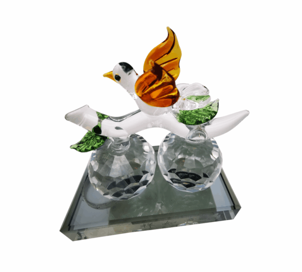 Handcrafted Crystal Bird Figurine – Elegant Art Glass Animal Collectible for Tabletop Display & Home Décor