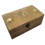 Handcrafted Wooden Storage Box with Camel and Palm Tree Design – Decorative Keepsake Organizer with Brass Latch for Jewelry, Trinkets, and Gifts