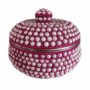 Asmiat Pearl Beaded Handmade Jewelry Box Organizer – Elegant Gift for Women & Girls | Earring, Ring & Necklace Storage Case with Removable Lid