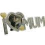 Heart Shaped I Love Mum Photo Frame – Mother’s Day Gift for Mom – Elegant Tabletop Picture Frame Keepsake for Home Décor – Sentimental Gift for Birthday, Christmas, or Special Occasions