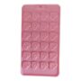 Heart-Shaped Silicone Chocolate Mould with 24 Cavities, Decorative Pattern Design – Flexible, Non-Stick, Food-Grade Mold for Baking, Candy Making, Jelly, and Fondant