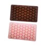 Heart-Shaped Silicone Ice Cube Mold Tray – 55-Cavity Flexible Non-Stick Moulds, Pack of 2 in Brown & Pink, Food-Grade Reusable Tray for Ice, Chocolate, Candy, Jelly, and Soap Making