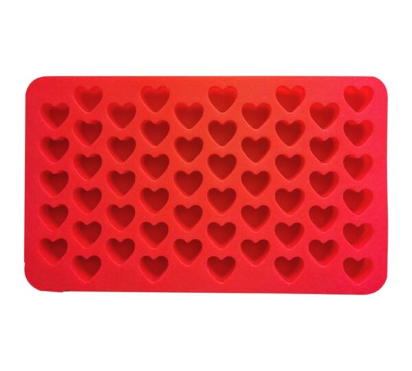 Heart-Shaped Silicone Ice Cube Mold Tray – 55-Cavity Mini Heart Design, Flexible and Reusable Red Silicone Mould for Ice Cubes, Chocolate, Candy, Jelly, and More – Ideal for Valentine's Day, Parties, and Special Occasions - Image 3