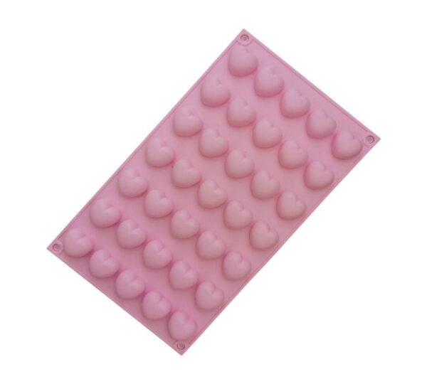 Heart-Shaped Silicone Mould – 35-Cavity Mini Chocolate and Candy Tray in Pink, Flexible Non-Stick Food-Grade Mold for Making Sweets, Jelly, Ice Cubes, and More – Reusable and Easy to Clean Baking Accessory - Image 2