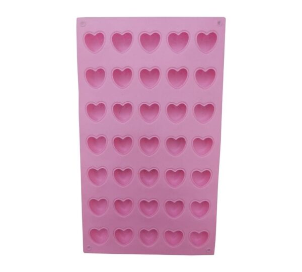 Heart-Shaped Silicone Mould – 35-Cavity Mini Chocolate and Candy Tray in Pink, Flexible Non-Stick Food-Grade Mold for Making Sweets, Jelly, Ice Cubes, and More – Reusable and Easy to Clean Baking Accessory - Image 3