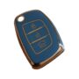 Hyundai 3-Button Key Fob Cover, Soft Premium TPU Protective Case for Smart Remote Keys, Scratch-Resistant and Full Coverage Car Key Shell for Elantra, Sonata, Tucson, Santa Fe and More