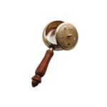 Elegant Decorative Brass Incense Burner with Wooden Handle Featuring Intricate Star Pattern Design for Home and Meditation Spaces - Image 2