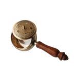 Elegant Decorative Brass Incense Burner with Wooden Handle Featuring Intricate Star Pattern Design for Home and Meditation Spaces - Image 3