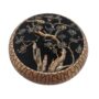 Japanese-Style Decorative Incense Burner with Cherry Blossom and Bird Motif - Elegant Home Decor Accessory, Metallic Japanese Cherry Blossom Incense Burner with Unique Lattice Edge Design