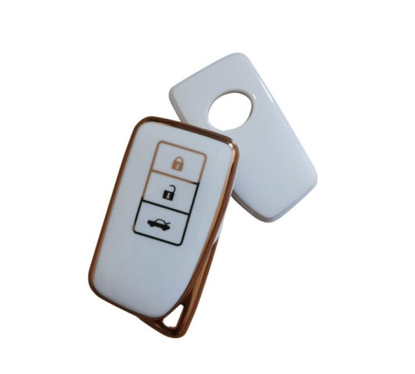 Lexus Car Key Fob Cover Compatible with RX, ES, NX, IS, GX, and LS Models – Premium TPU Protective Key Holder Case with Full Coverage, Scratch-Resistant and Durable Design, Stylish Glossy Finish for Lexus Smart Remote Key