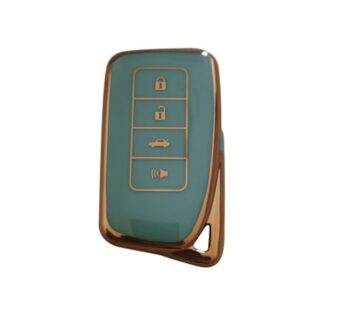 Lexus Key Fob Cover TPU Protective Case with Elegant Gold Trim, Compatible with RX, ES, NX, IS, GX, and LS Models – Durable Soft TPU Shell, Scratch-Resistant, Slim Design, Luxury Key Protector for Lexus Smart Remote
