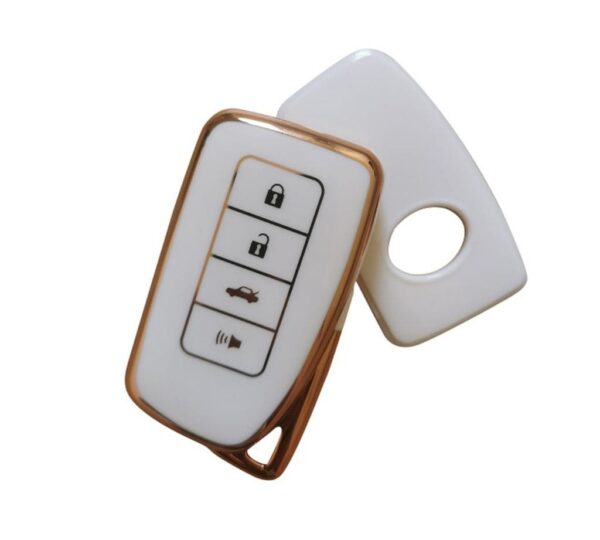 Lexus Key Fob Cover TPU Protective Case with Elegant Gold Trim, Compatible with RX, ES, NX, IS, GX, and LS Models – Durable Soft TPU Shell, Scratch-Resistant, Slim Design, Luxury Key Protector for Lexus Smart Remote - Image 5