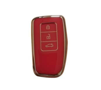 Lexus Smart Key Fob Cover Compatible with 3-Button Remote for RX, ES, NX, IS, GX, and LS Models – Red Soft TPU Protective Case with Glossy Finish, Full Coverage, Scratch-Resistant and Stylish Design for Lexus Car Key