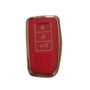 Lexus Smart Key Fob Cover Compatible with 3-Button Remote for RX, ES, NX, IS, GX, and LS Models – Red Soft TPU Protective Case with Glossy Finish, Full Coverage, Scratch-Resistant and Stylish Design for Lexus Car Key