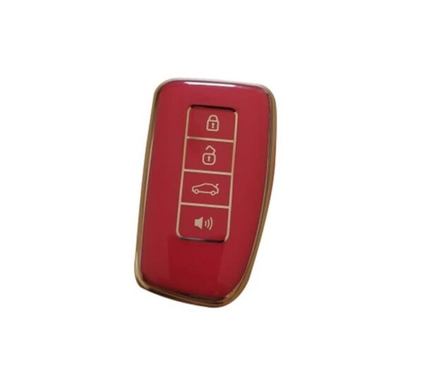 Lexus Smart Key Fob Cover TPU Protective Case in Red, Compatible with RX, ES, NX, IS, GX, and LS Models – Durable Soft TPU Shell, Scratch-Resistant, Slim Design, Stylish Red Key Protector for Lexus Remote Key