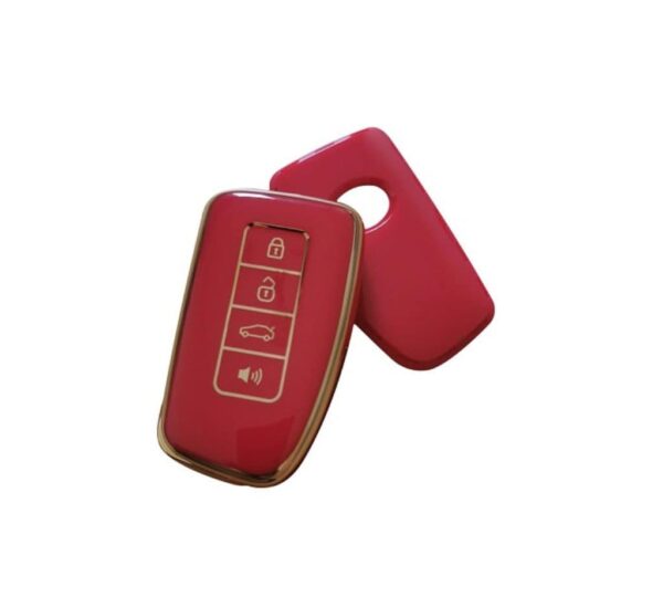 Lexus Smart Key Fob Cover TPU Protective Case in Red, Compatible with RX, ES, NX, IS, GX, and LS Models – Durable Soft TPU Shell, Scratch-Resistant, Slim Design, Stylish Red Key Protector for Lexus Remote Key - Image 2