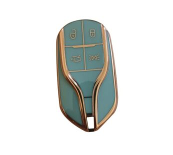 Maserati Key Fob Cover for 4-Button Smart Remote – Premium TPU Car Key Protection Holder Compatible with Ghibli, Levante, Quattroporte, GranTurismo – Durable, Scratch-Resistant, Slim and Stylish Key Shell for Maserati Key Fob